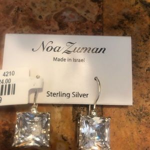 Cubic zirconia silver earrings
